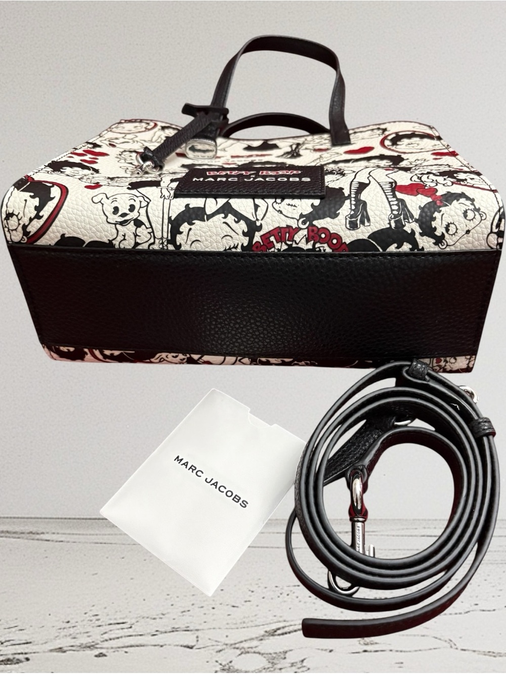 Marc Jacobs White, Black & Red Betty Boop Graphic Tote - Picture 5 of 6